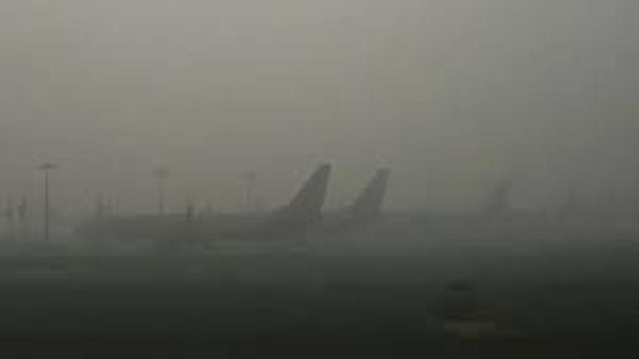 Flight cancellations and trains delayed due to poor visibility conditions